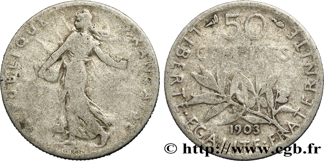 50 centimes Semeuse 1903  F.190/10 B12 