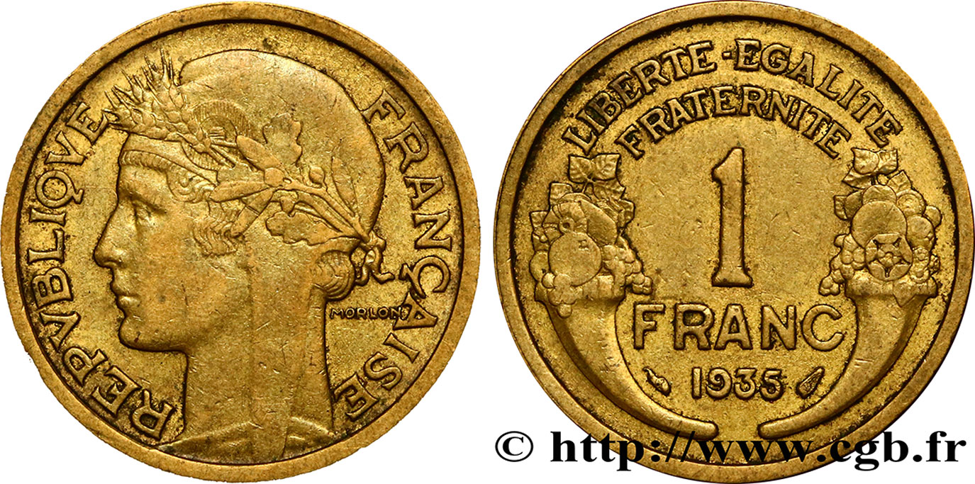 1 franc Morlon 1935 Paris F.219/6 MB35 