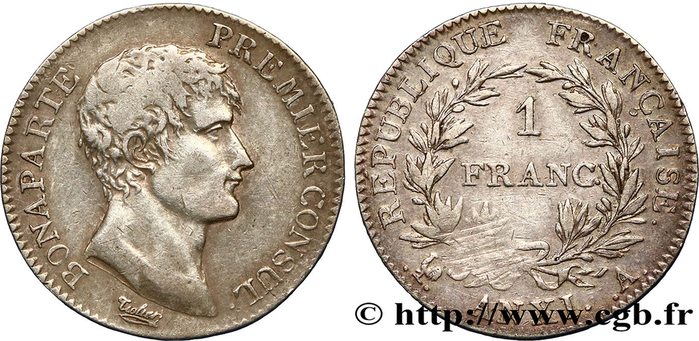1 franc Bonaparte Premier Consul 1803 Paris F.200/1 TB35 