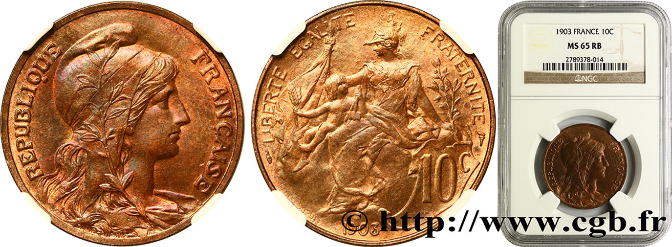 10 centimes Daniel-Dupuis 1903  F.136/12 FDC65 NGC