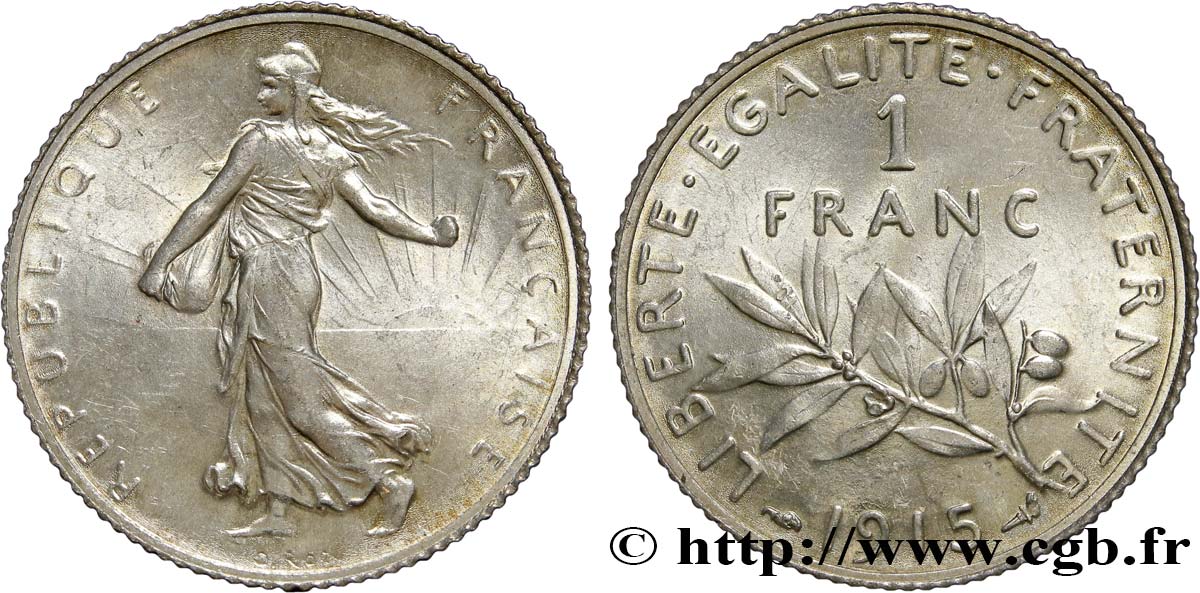 1 franc Semeuse 1915 Paris F.217/21 MS65 