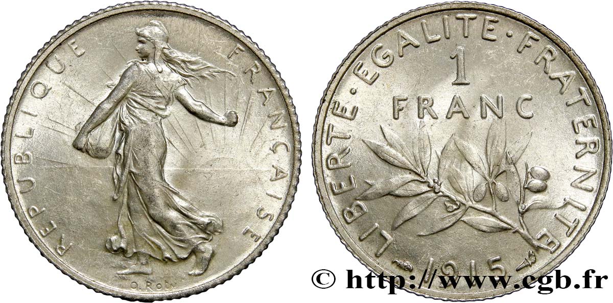 1 franc Semeuse 1915 Paris F.217/21 SPL63 