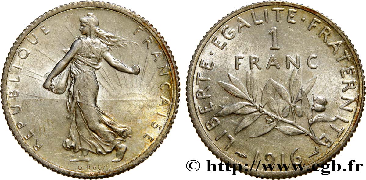 1 franc Semeuse 1916 Paris F.217/22 SPL63 