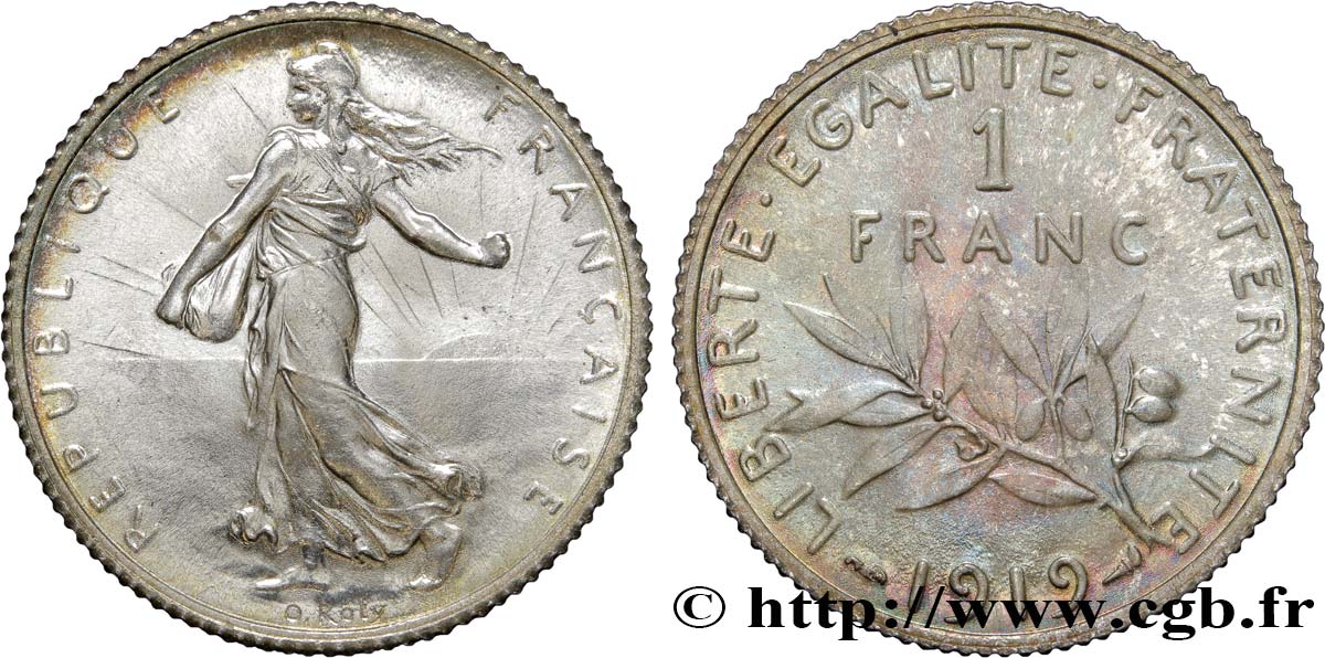 1 franc Semeuse 1919 Paris F.217/25 FDC65 