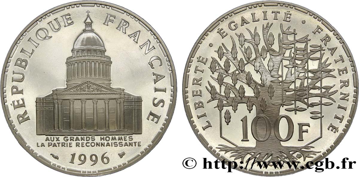 100 francs Panthéon, Belle épreuve 1996  F.451/19 MS65 