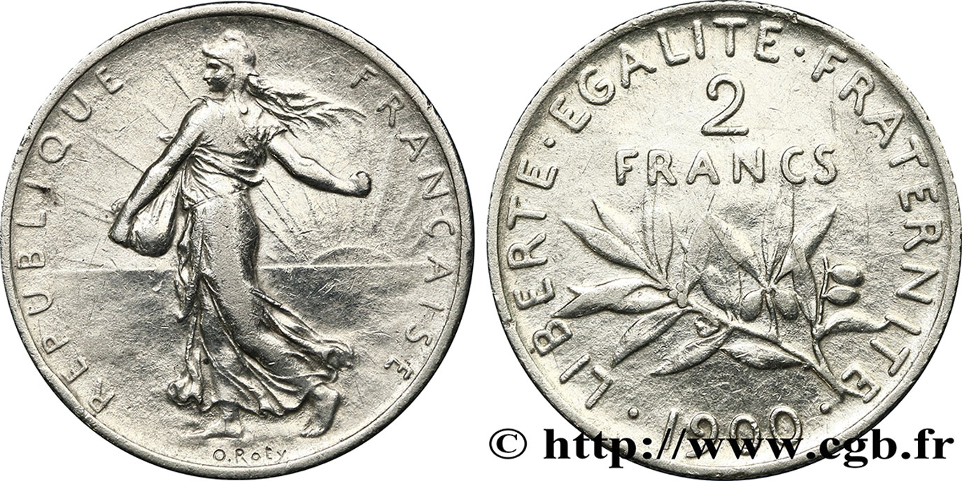2 francs Semeuse 1900  F.266/4 TTB42 