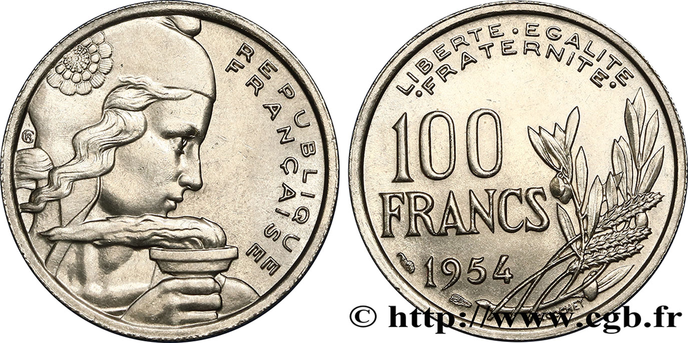100 francs Cochet 1954  F.450/2 fST63 