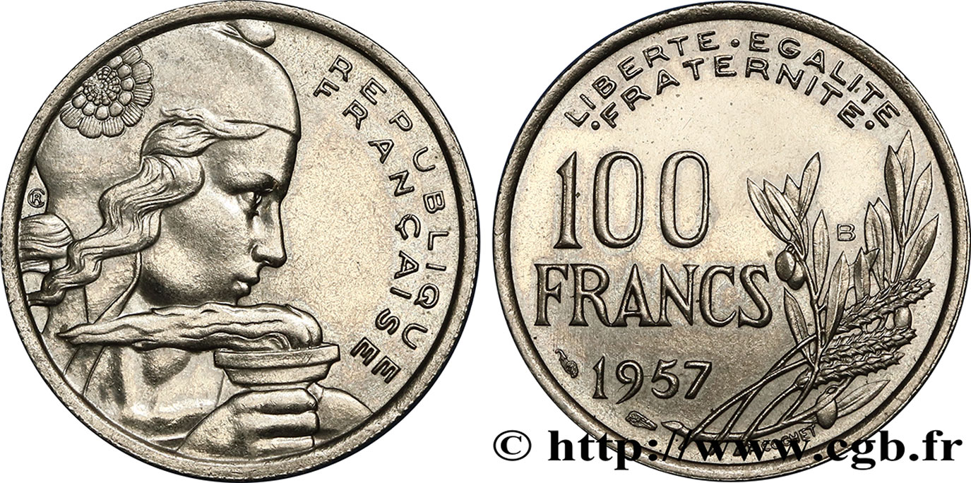 100 francs Cochet 1957 Beaumont-le-Roger F.450/11 EBC58 