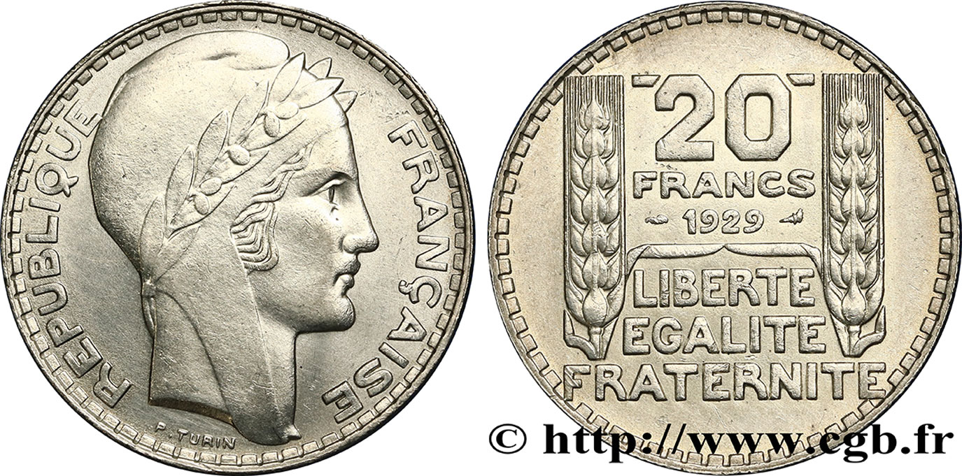 20 francs Turin 1929  F.400/2 TTB45 