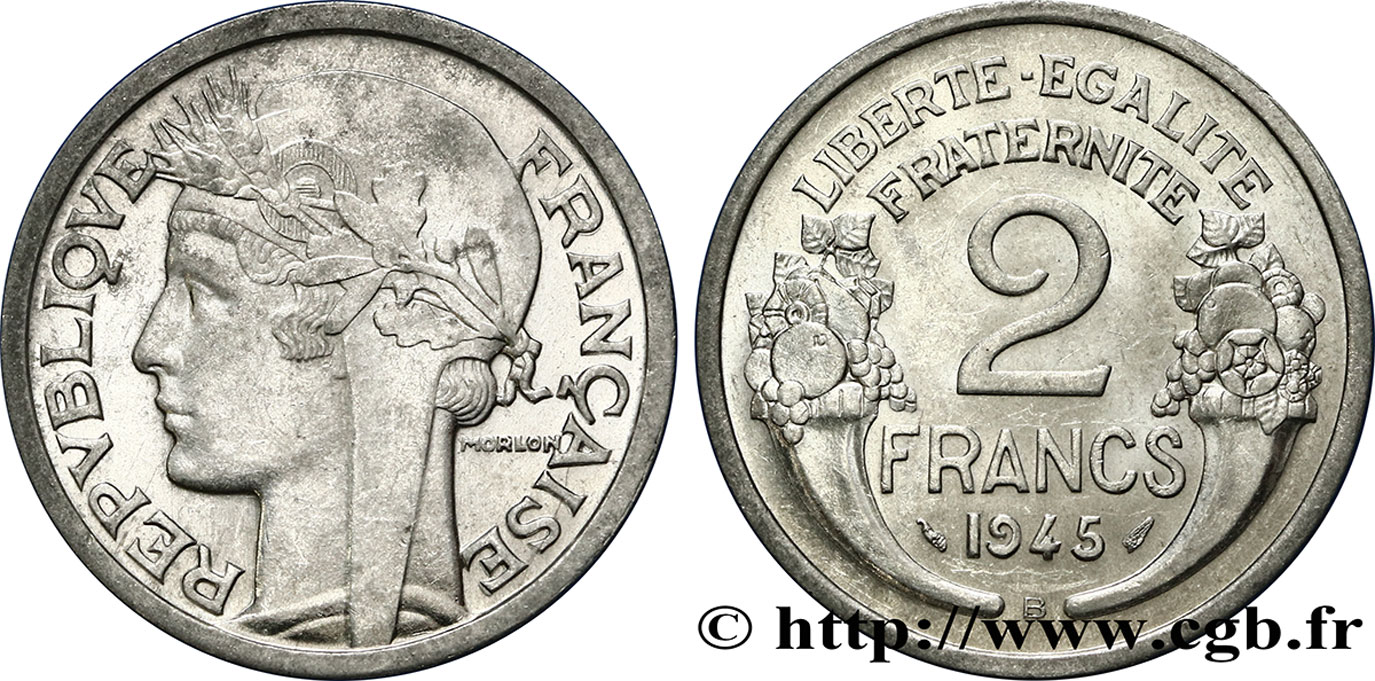 franc morlon aluminum coin 1950 le roger france ef 40-45 beaumont