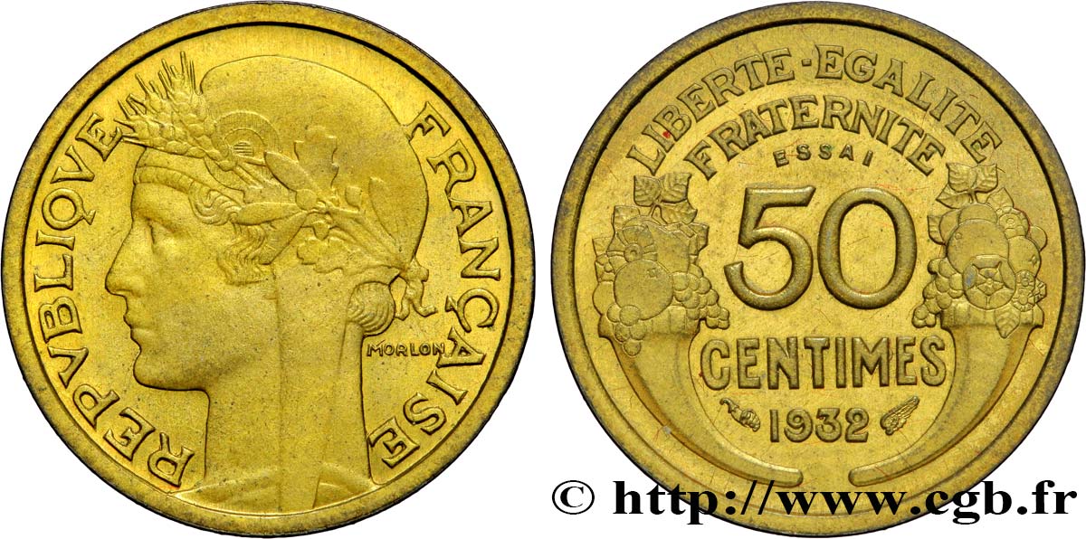 Essai de 50 centimes Morlon 1932  F.192/6 SUP62 