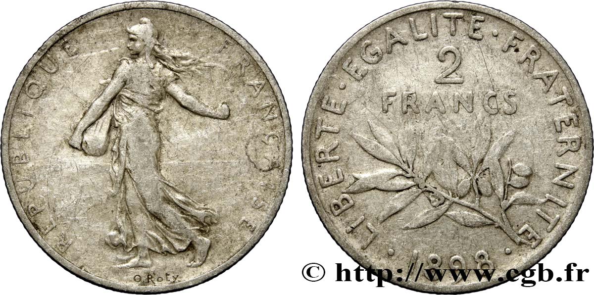 2 francs Semeuse 1898  F.266/1 MB25 