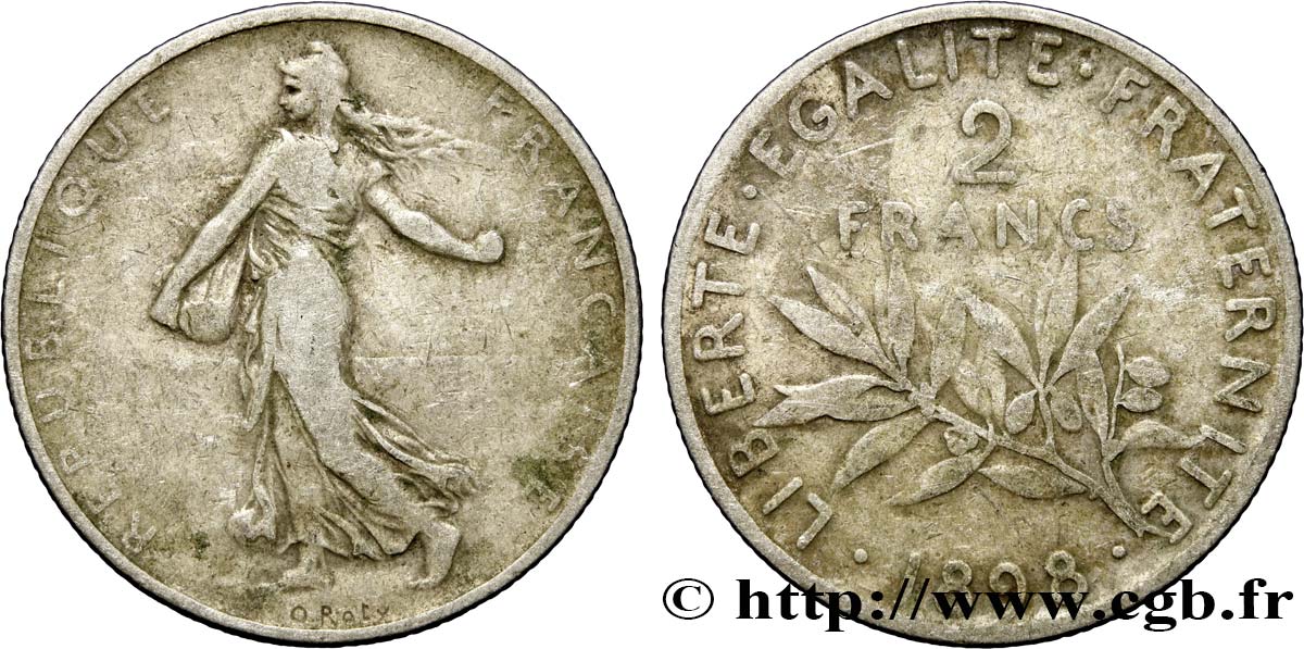 2 francs Semeuse 1898  F.266/1 VF20 