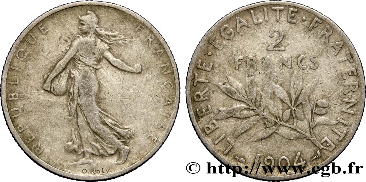 2 francs Semeuse 1904  F.266/8 MB15 