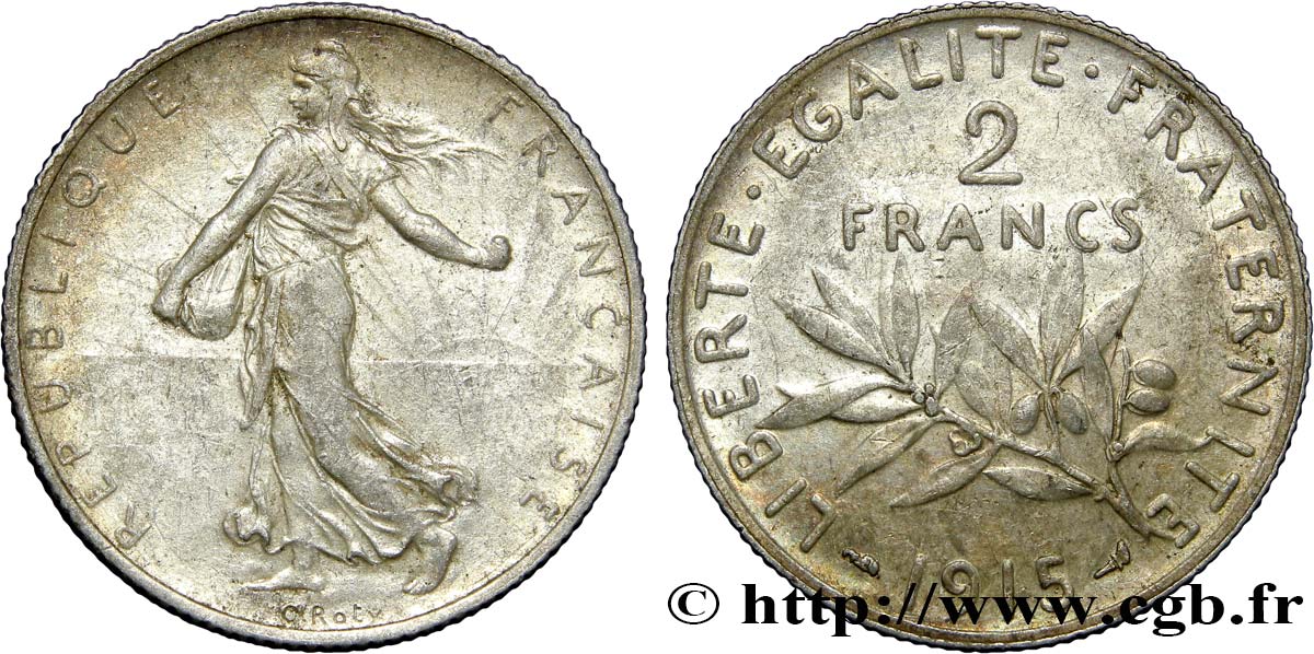 2 francs Semeuse 1915  F.266/17 TTB50 