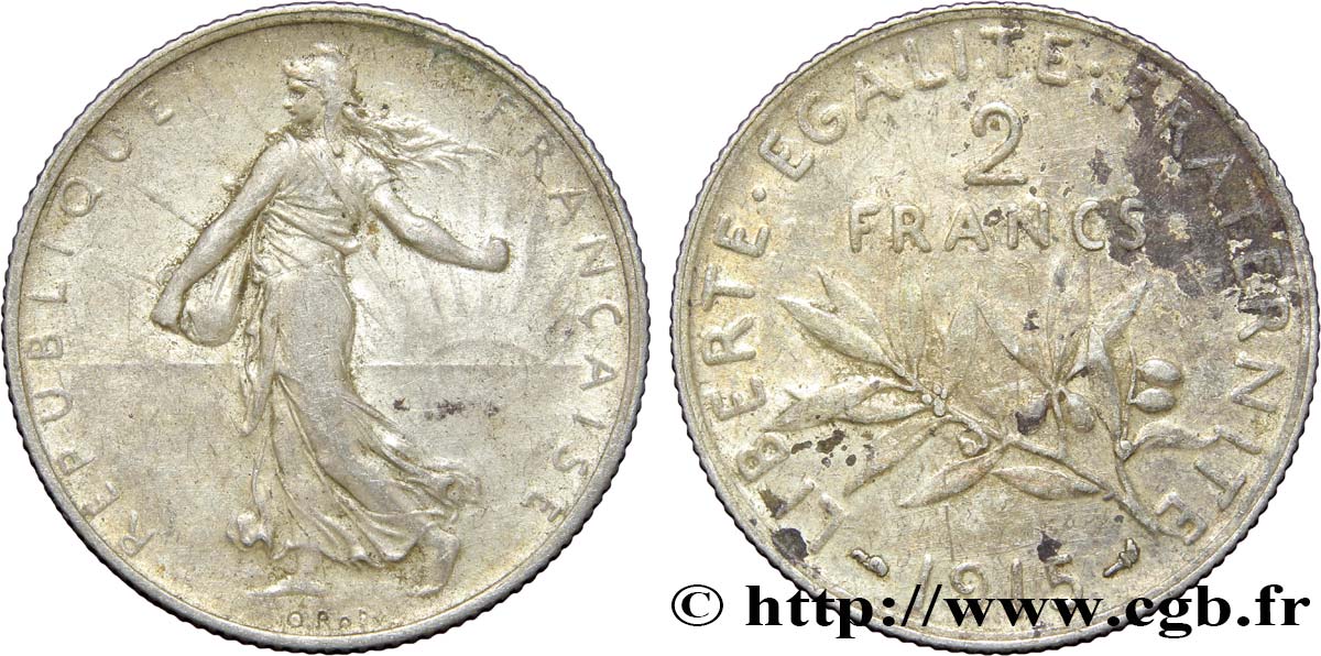 2 francs Semeuse 1915  F.266/17 MBC40 