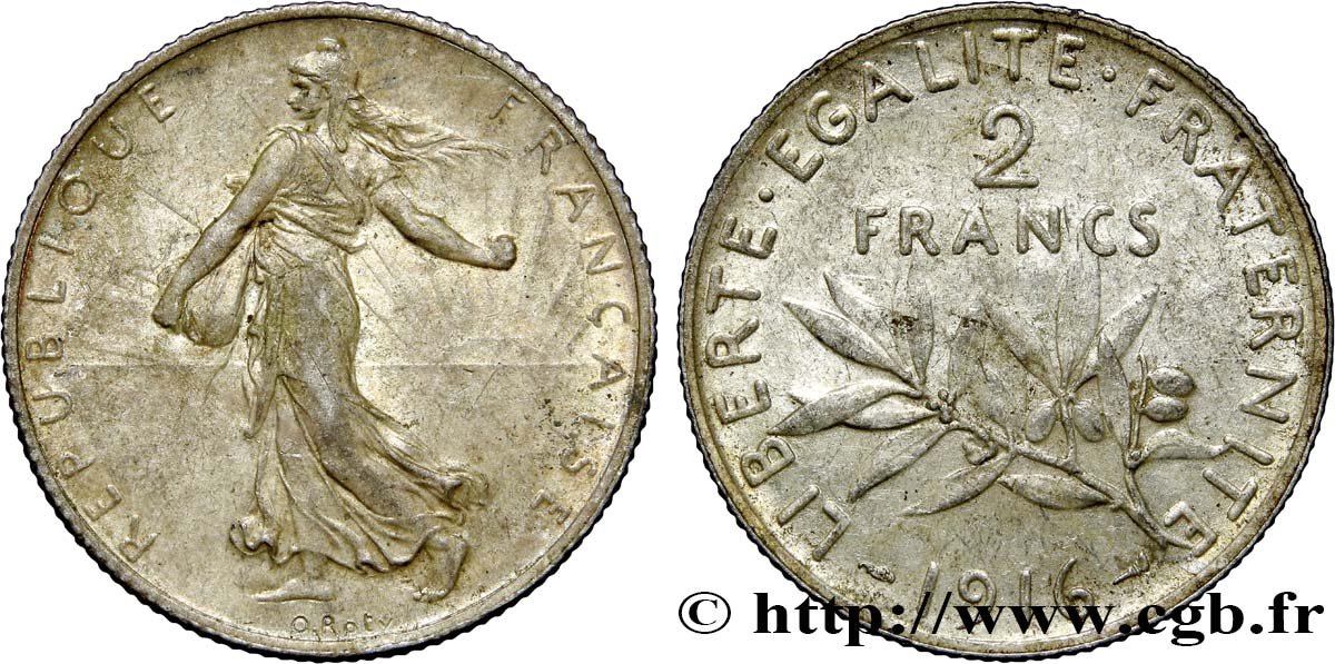 2 francs Semeuse 1916  F.266/18 XF42 