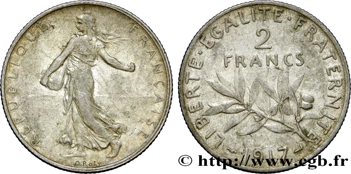 2 francs Semeuse 1917  F.266/19 TTB45 