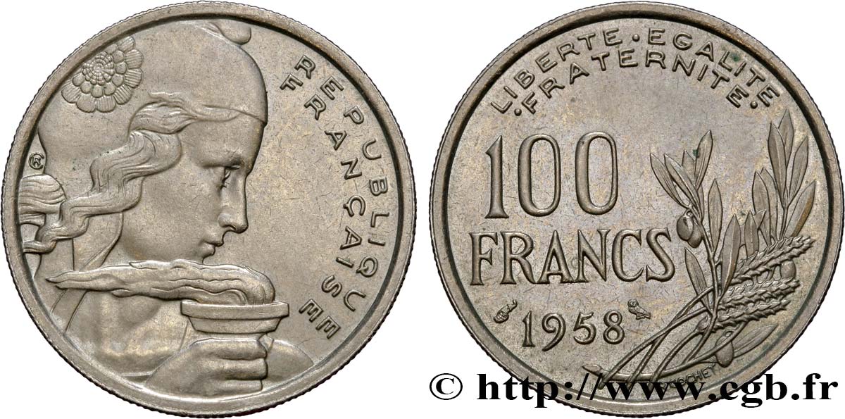 100 francs Cochet, chouette 1958  F.450/13 SPL58 