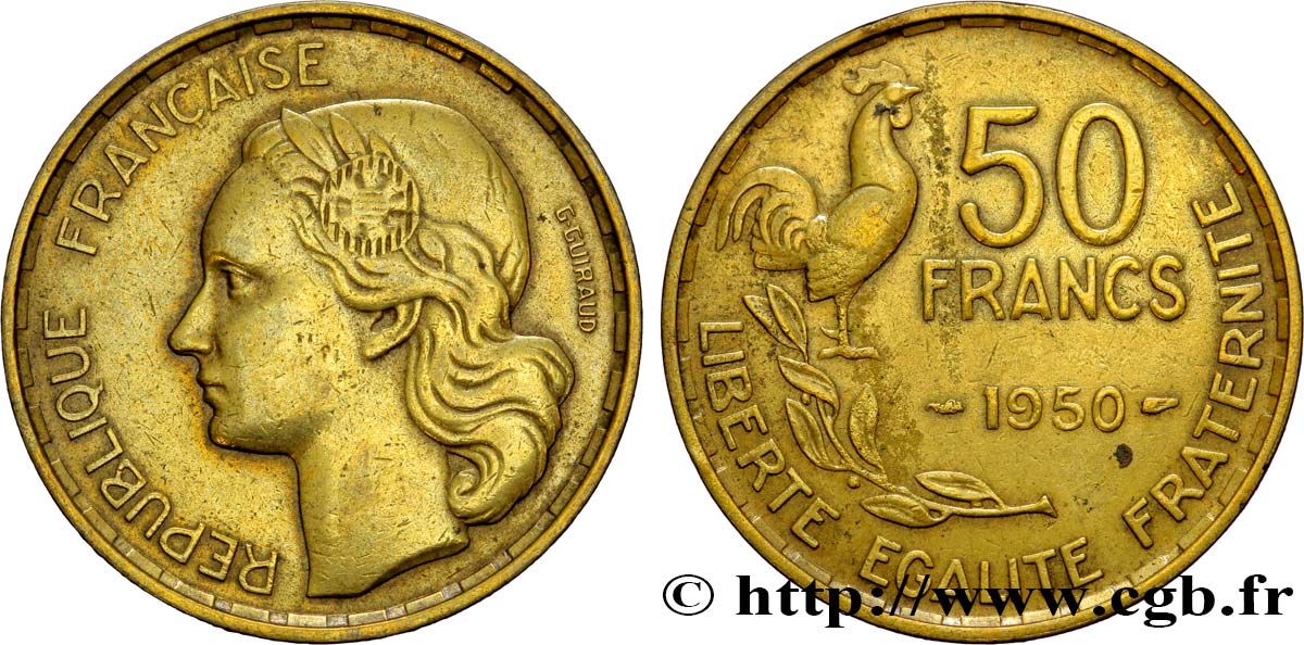 50 francs Guiraud 1950  F.425/3 TTB 