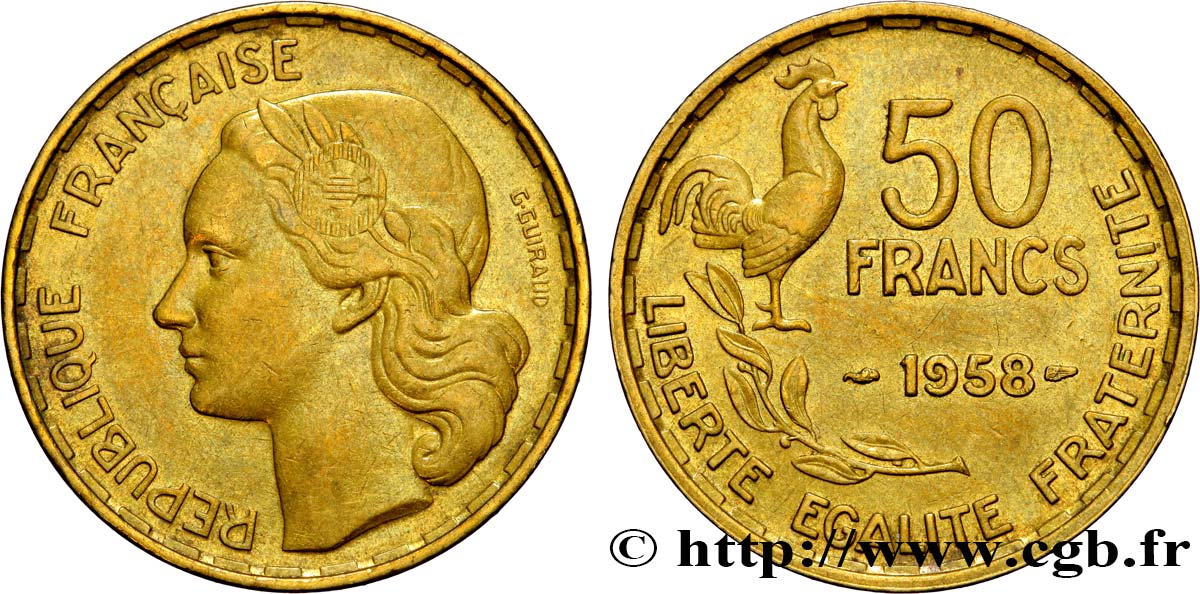 50 francs Guiraud 1958  F.425/14 TTB48 