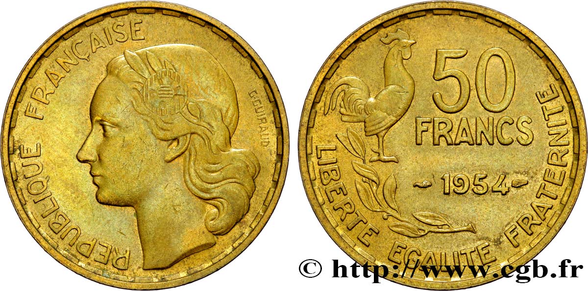 50 francs Guiraud 1954  F.425/12 AU50 