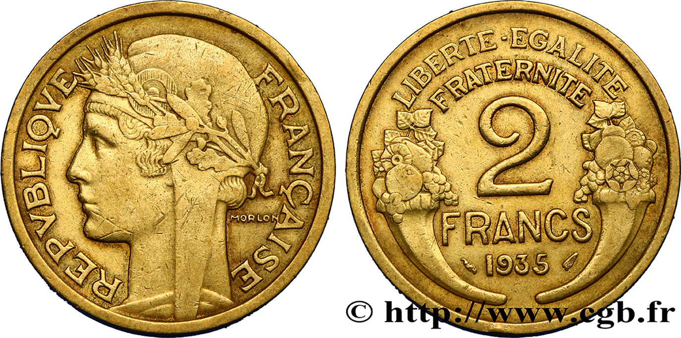 2 francs Morlon 1935  F.268/8 TB35 