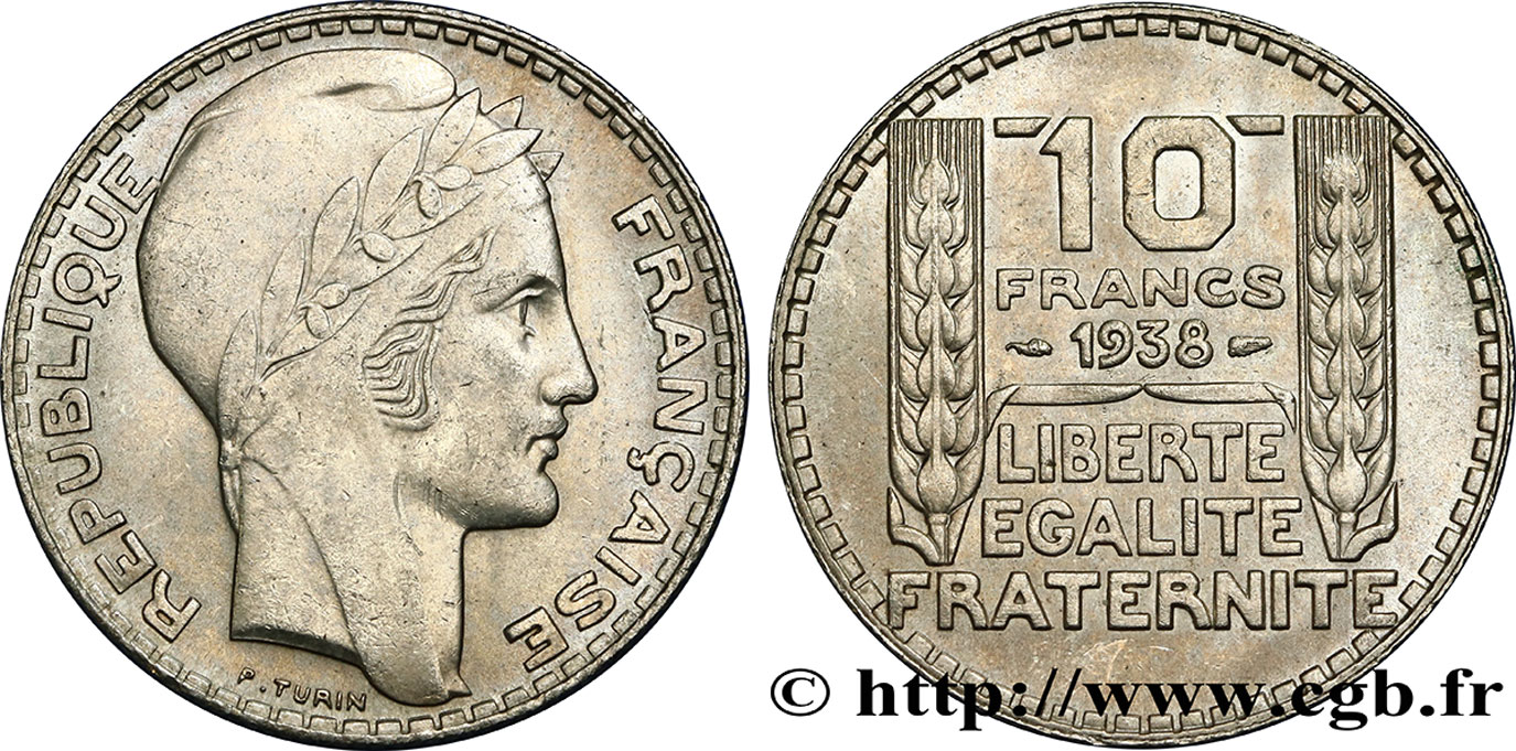 10 francs Turin 1938  F.360/9 MBC50 