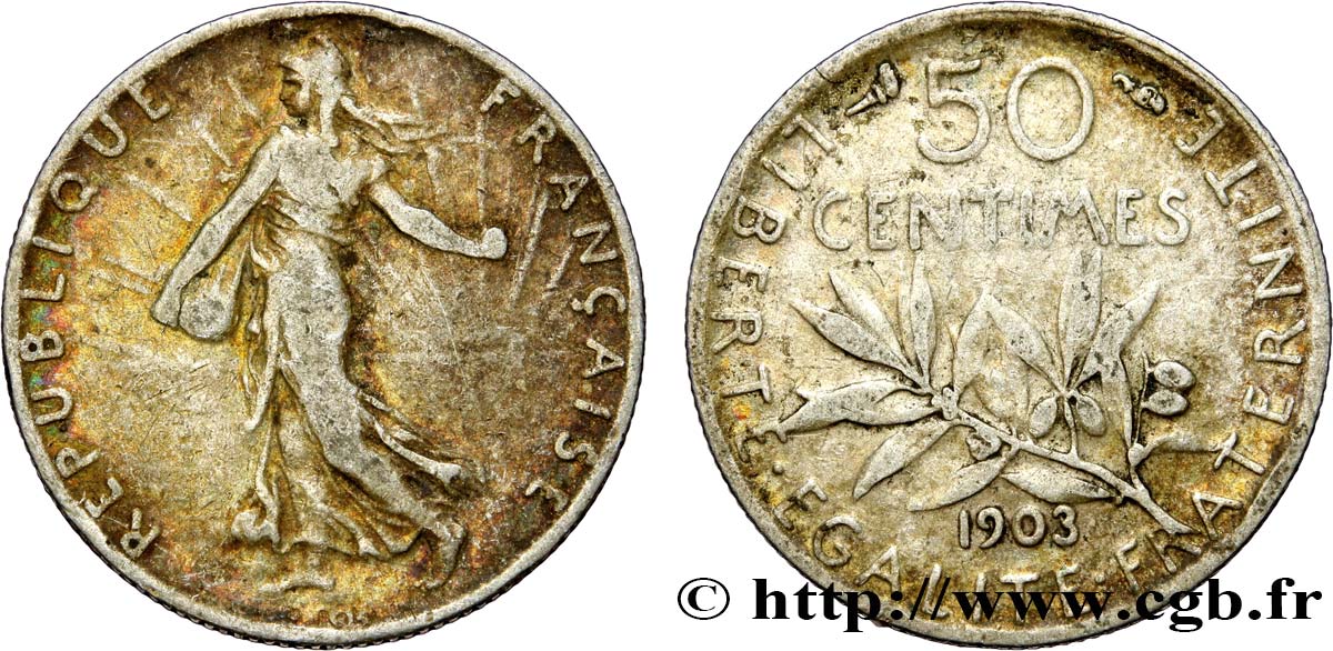 50 centimes Semeuse 1903  F.190/10 S30 