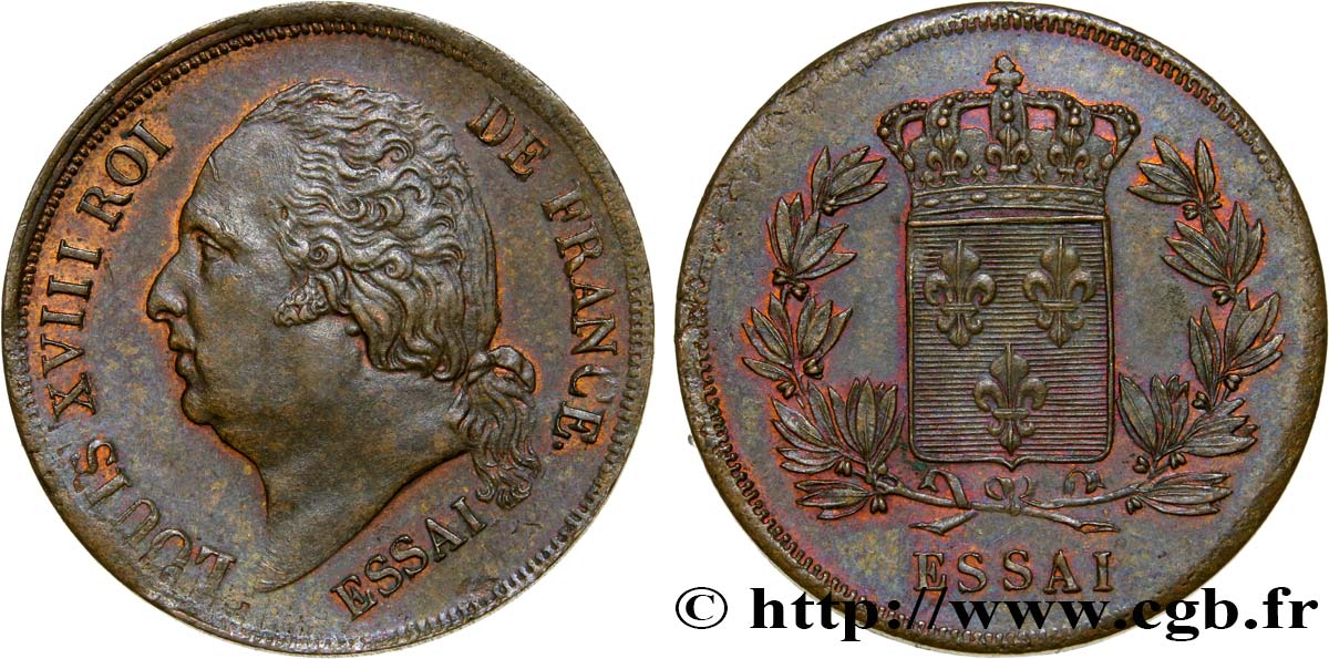 Essai de 5 centimes en bronze, sans indication de la valeur faciale n.d. Paris VG.2535  SUP 