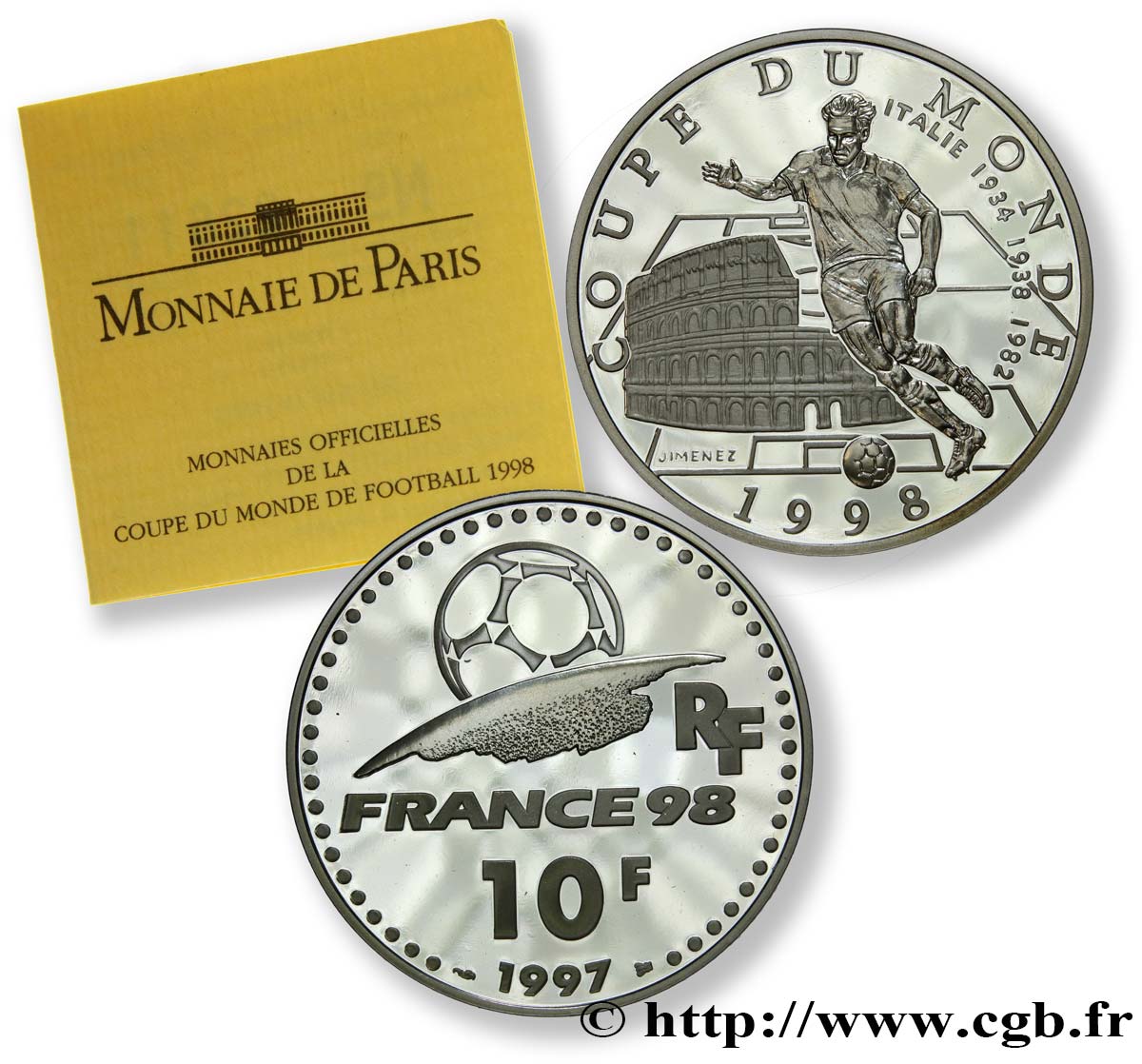 Belle Épreuve 10 Francs - Italie 1997 Paris F.1311 1 MS64 