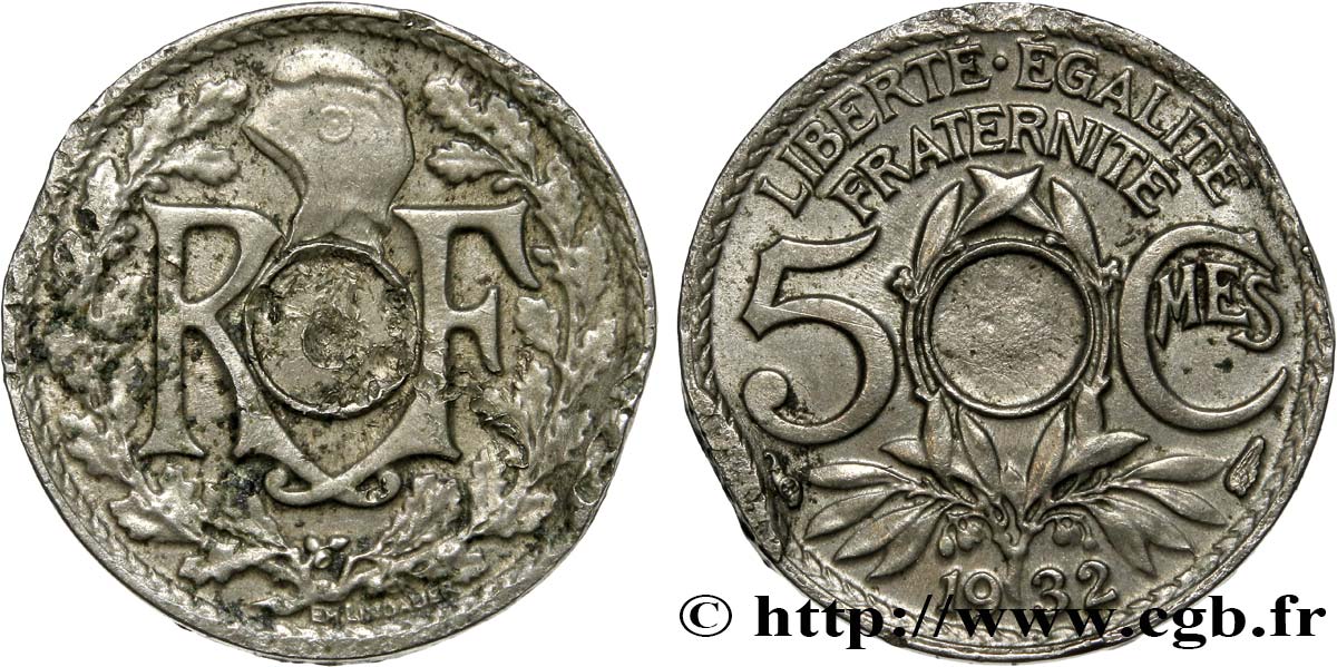 5 centimes Lindauer, petit module, non perforé 1932 Paris F.122/15 var. VF 