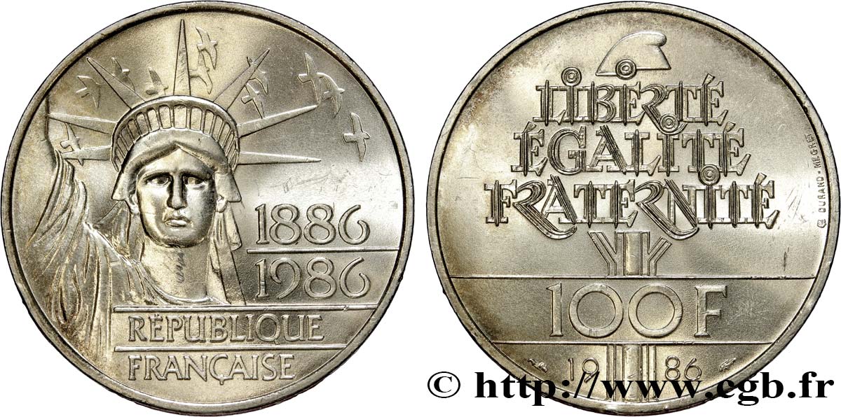 100 francs Liberté (Statue de la) 1986  F.454/2 SUP 