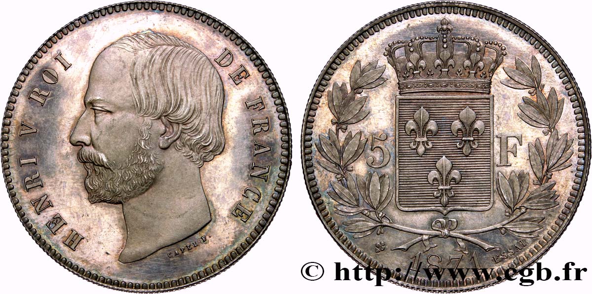 Essai de 5 francs 1871  VG.2731  FDC65 