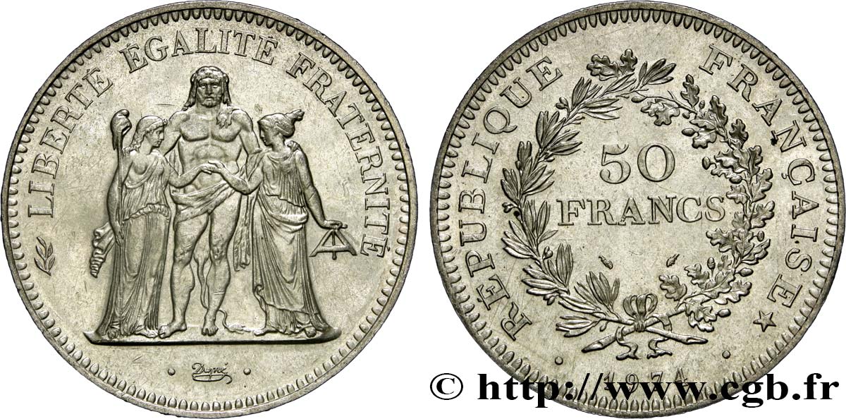 Combien Coûte Une Pièce De 50 Francs 50 francs Hercule, avers de la 20 francs 1974 F.426/1 fmd_396916 Modernes