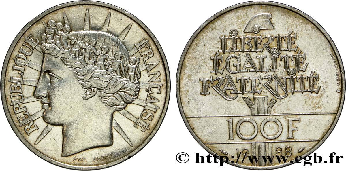 100 francs Fraternité 1988  F.456/2 AU 