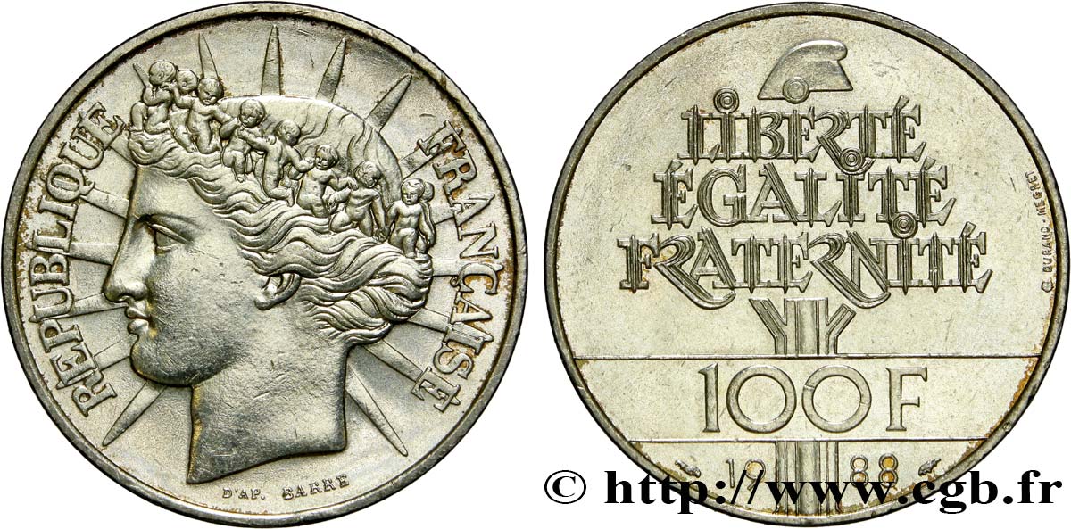 100 francs Fraternité 1988  F.456/2 AU 
