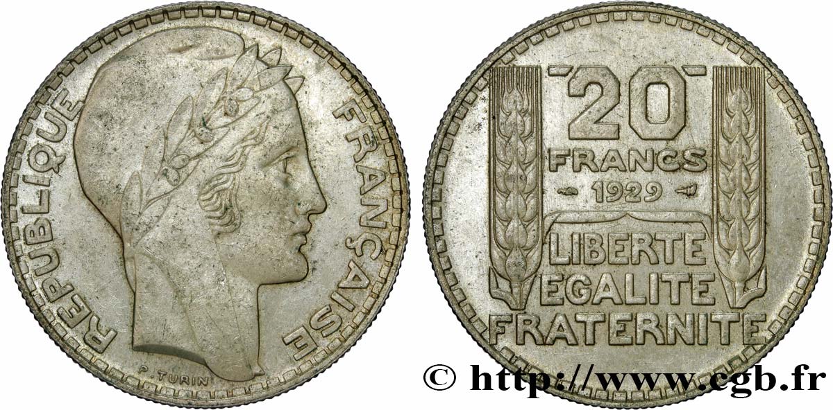 20 francs Turin 1929  F.400/2 TTB45 