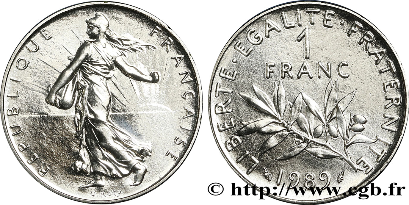 1 franc Semeuse, nickel 1989 Pessac F.226/34 FDC65 