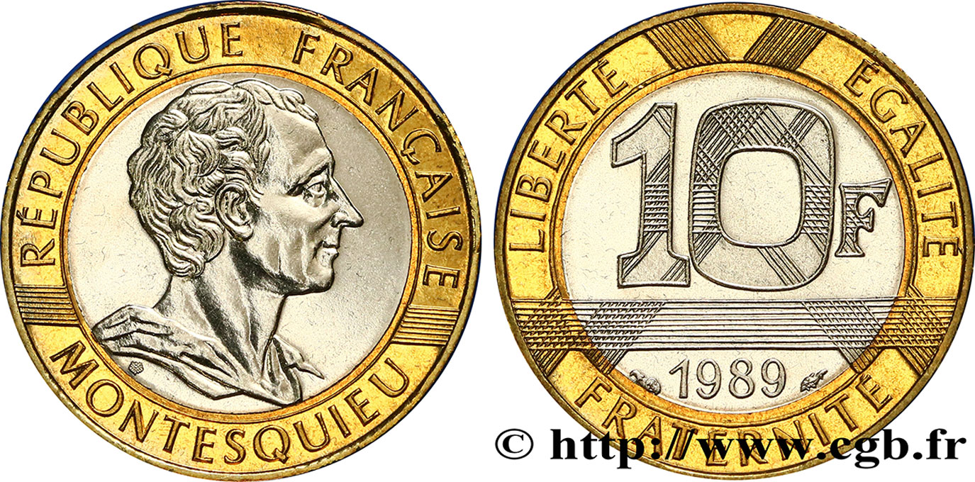 10 francs Montesquieu 1989  F.376/2 MS65 