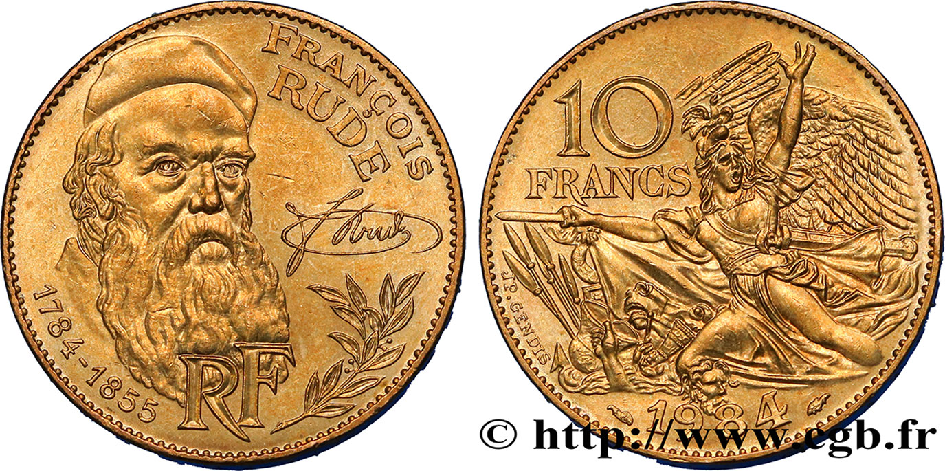 10 francs François Rude 1984  F.369/2 SUP62 