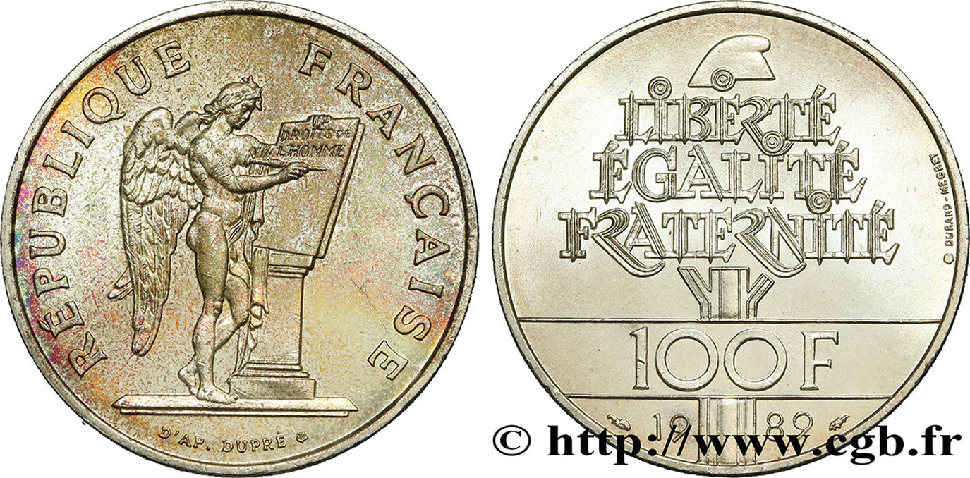 100 francs Droits de l’Homme 1989  F.457/2 AU55 