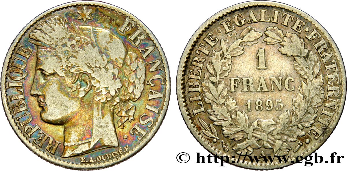 1 franc Cérès, IIIe République 1895 Paris F.216/13 BC35 
