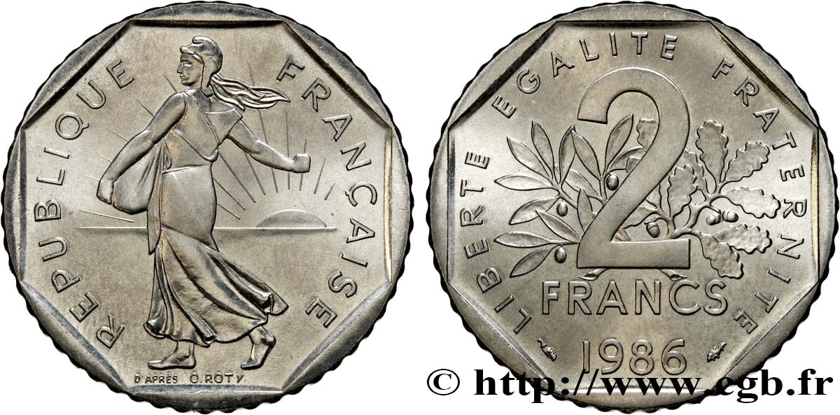 2 francs Semeuse, nickel 1986 Pessac F.272/10 FDC65 