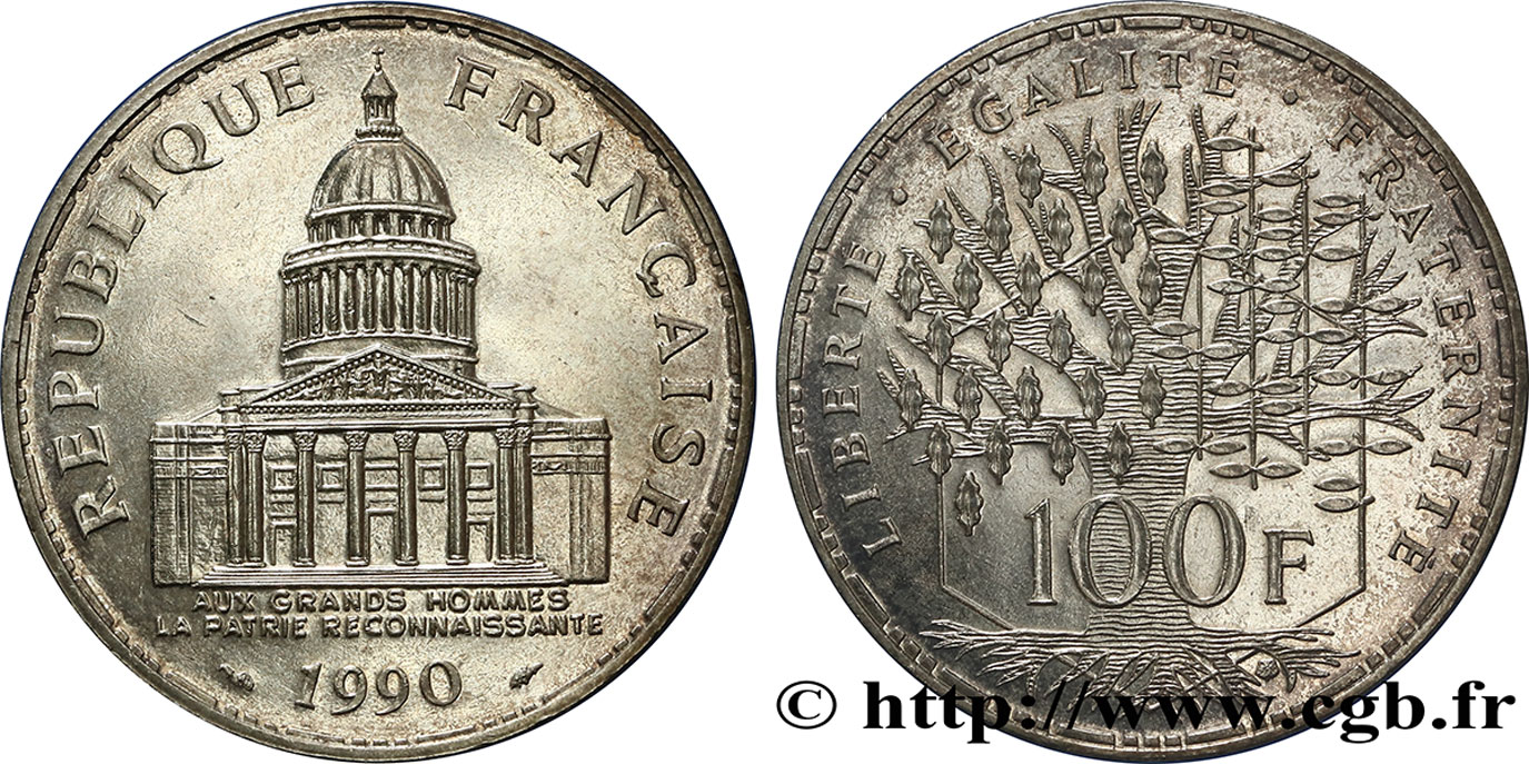 100 francs Panthéon 1990  F.451/10 MS65 