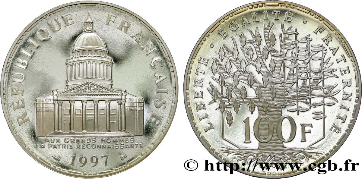 100 francs Panthéon, Belle Épreuve 1997  F.451/20 FDC 
