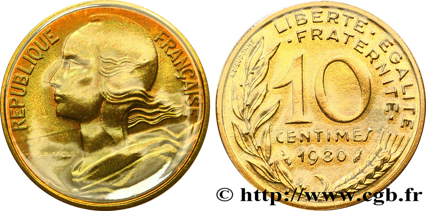 10 centimes Marianne 1980 Pessac F.144/20 MS68 
