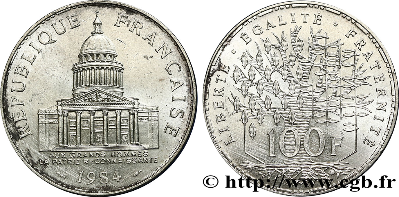 100 francs Panthéon 1984  F.451/4 SUP60 