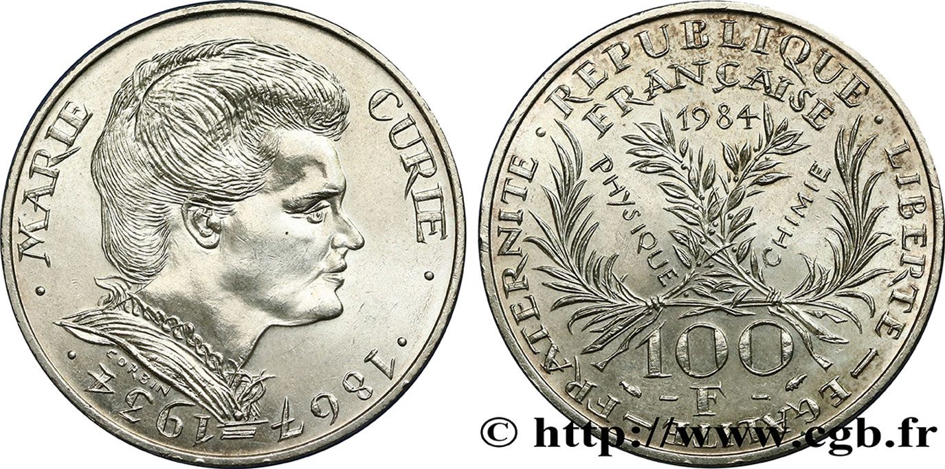 100 francs Marie Curie  1984 Paris F.452/2 SPL55 