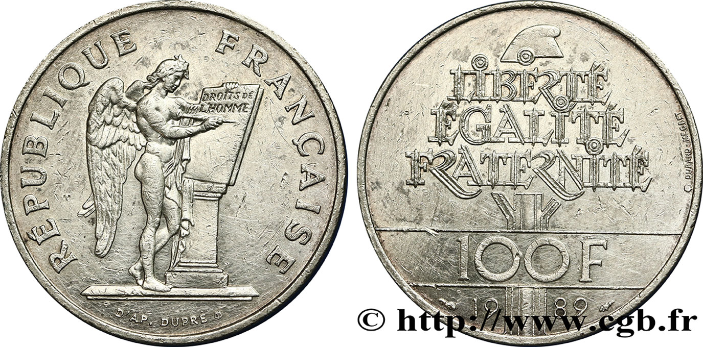 100 francs Droits de l’Homme 1989  F.457/2 TTB 